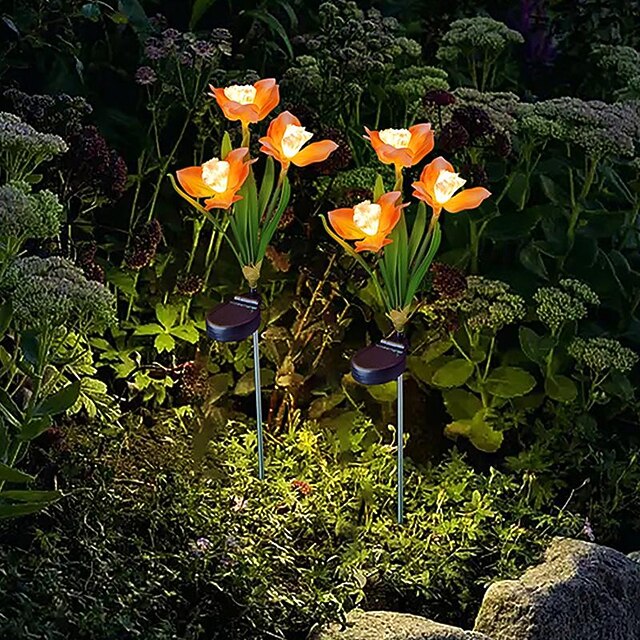 Solar Daffodil Lawn Lights Outdoor Villa Garden Landscape Light