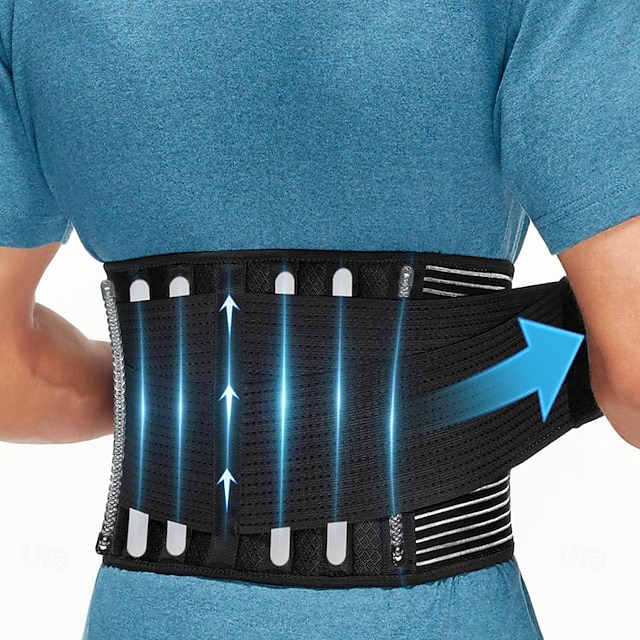  ryggbøyle for menn korsryggstøttebelte for kvinner pustende korsryggstøttebelte smertelindring med 6 stag for tunge løft diskusprolaps isjias