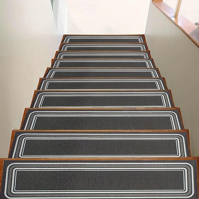  階段の縁取り、滑り止めカーペットマット 30 インチ x 8 インチ (76 x 20 cm) 屋内階段ランナー、木製階段用ラグ、ご家族用の階段ラグ