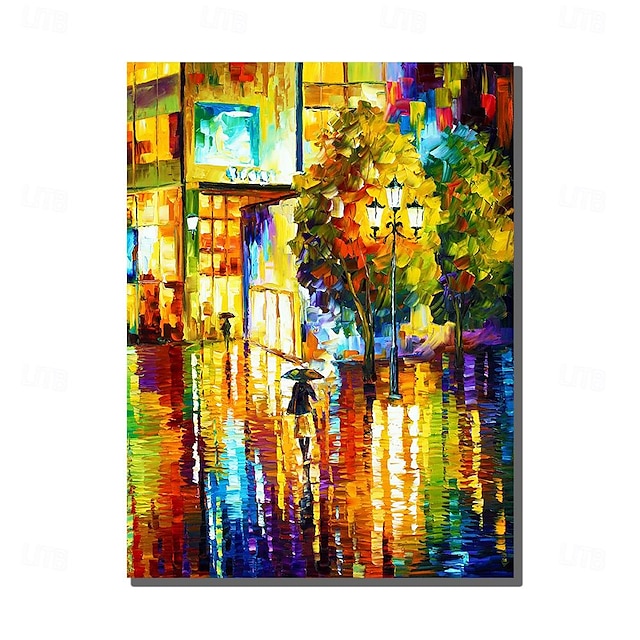  Oil Painting Handmade Hand Painted Wall Art Abstract Landscape by Knife Canvas Painting Home Decoration Decor Rolled Canvas (No Frame)