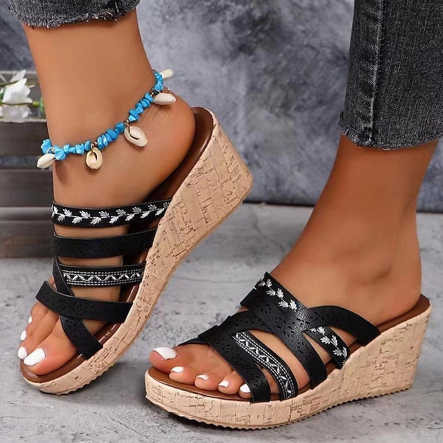  Pentru femei Sandale Sandale cu platformă Pantofi de confort Birou Club Cataramă Paiete Platformă Călcâiul ascuns Pantofi vârf deschis Punk Drăguţ Plimbare Poliester Piele de Căprioară Imitație Buclă