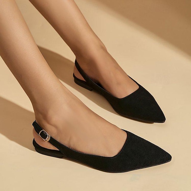  Pentru femei Pantofi Flați Slip-On-uri Pantofi rochie Pantofi de confort Petrecere Zilnic Pantofi de domnișoară de onoare Toc Drept Vârf ascuțit Casual minimalism Piele de Căprioară Loafer Migdal