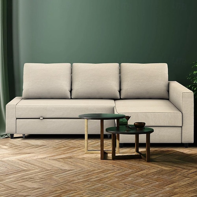  Friheten Sofabezug aus 100 % Baumwolle mit Stauraum, Schonbezüge, gesteppter Sofabezug fürs Bett, einfarbig, IKEA-Serie