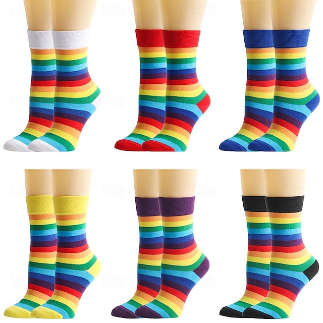  LGBT LGBTQ Duhová Ponožky a punčochy Dospělé Dámské Gay lesbička Pride Parade Měsíc hrdosti Plesová maškaráda Jednoduché Halloweenské kostýmy