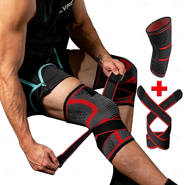  1 Stück Sport-Knieschützer, Knieorthesen für Arthritis-Tapes, Kinesio-Kompressionsgelenke unterstützen Sport-Arbeitsband, Fitnessstudio, Crossfit-Orthese