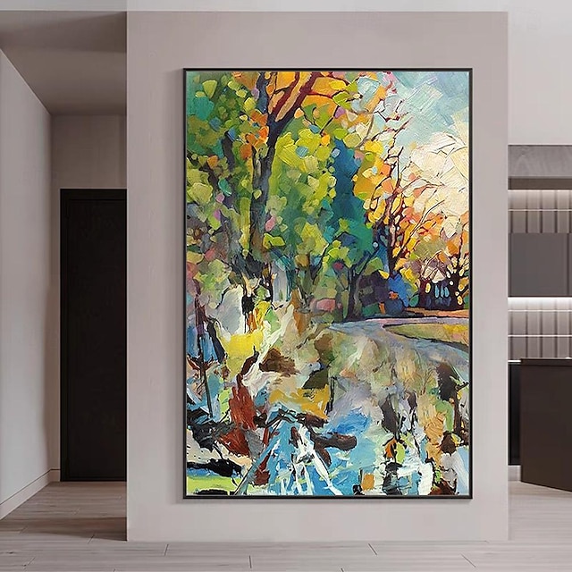  Mintura ручная работа абстрактная текстура дерево пейзаж картины маслом на холсте украшение стены большая картина современного искусства для домашнего декора свернутая безрамная нерастянутая картина