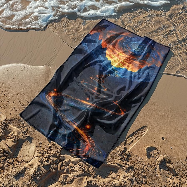 Beach Towel Summer Beach Blanket Sparkling Starry Path Series 3d Print 