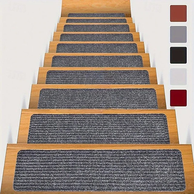 Non-Slip Carpet Stair Treads, Non-Skid Safety Rug, Slip Resistant Indoor Runner For Elders And Pets With Reusable Adhesive 20