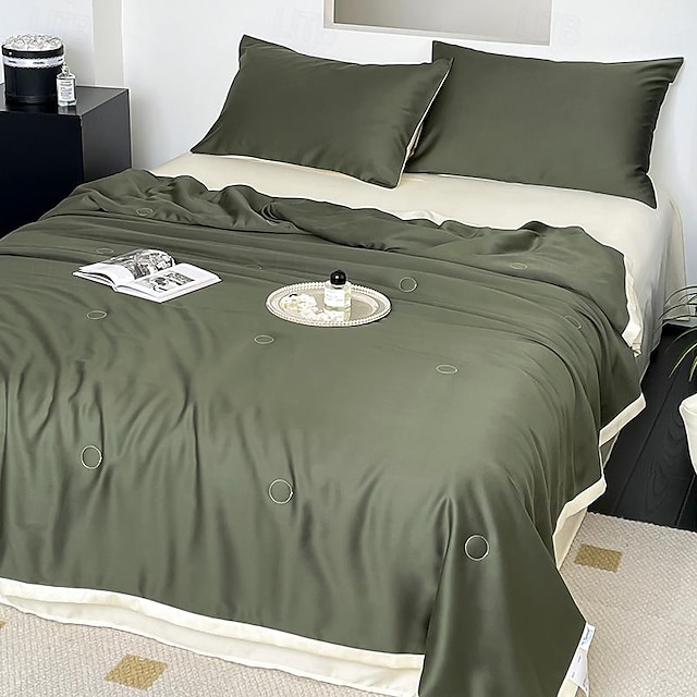  Летнее охлаждающее одеяло для любителей жаркого сна, двухцветное одеяло с шелковым наполнителем из тенселя, прохладное на ощупь всесезонное охлаждающее одеяло, одеяло