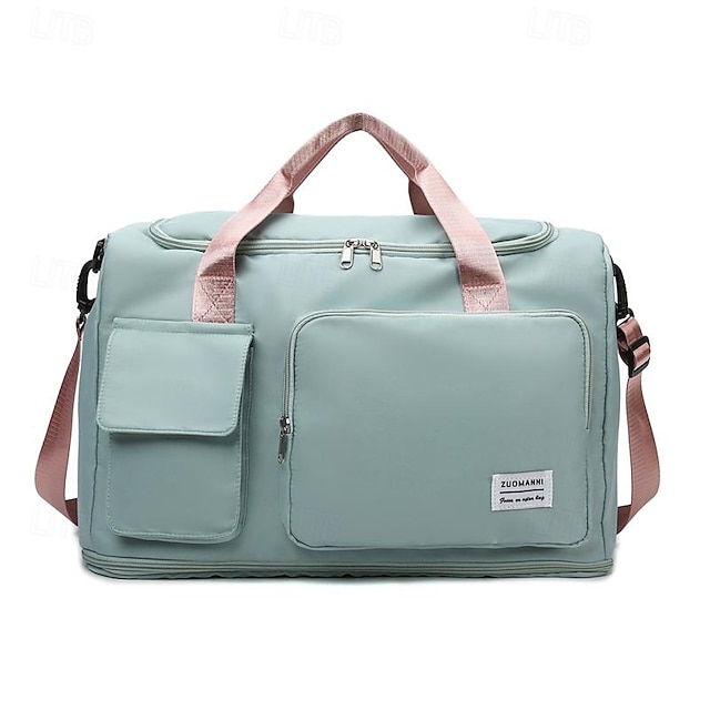  Women's Handbag Sports Bags Travel Bag Duffle Bag Nylon Holiday Travel Zipper Large Capacity Foldable Solid Color Black Pink Blue
