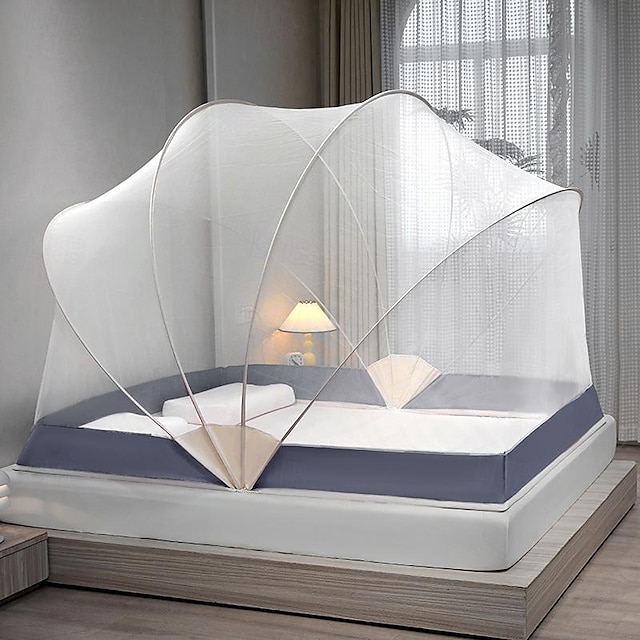  myggenet til sengen sammenfoldelig plads tagform husholdningsnet øges i højden 47 tommer myggenet med stor plads med gratis installation