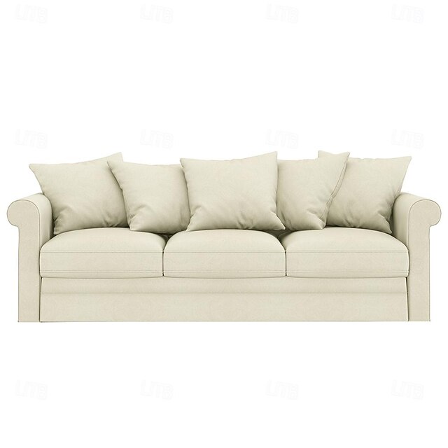 Velvet 3-Seat Sofa Cover Solid Color Quilted Velvet Slipcovers GRONLcover LITB PRIME cover 51