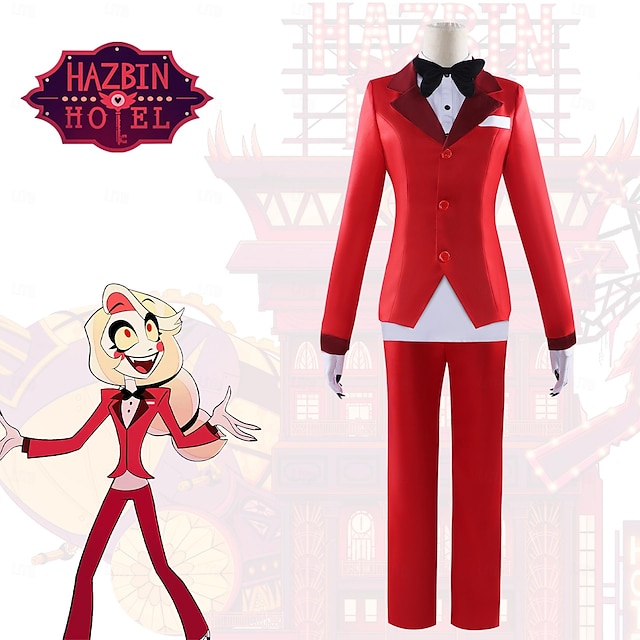  Inspirat de Hotel Hazbin Charlie Morningstar Anime Costume Cosplay Japoneză Halloween Costume Cosplay Manșon Lung Costum Pentru Bărbați