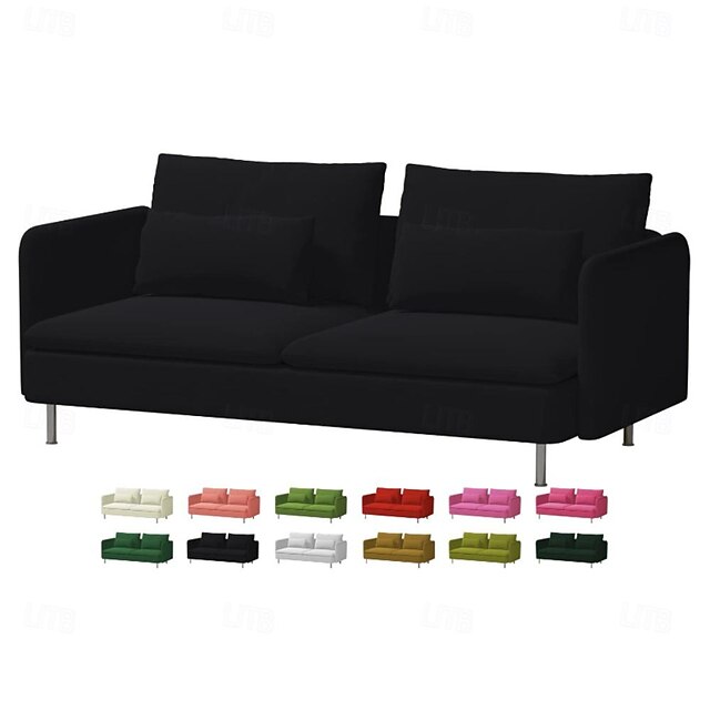 Velvet Sofa Cover Solid Color with Armrests Machine Washable and Dryable Velvet Slipcovers SODERcover LITB PRIME cover 31
