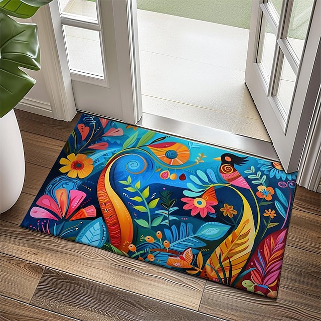  naive Kunst Fußmatte Küchenmatte Bodenmatte rutschfester Bereich Teppich ölfester Teppich Indoor Outdoor Matte Schlafzimmer Dekor Badezimmermatte Eingangsbereich Eingangsteppich