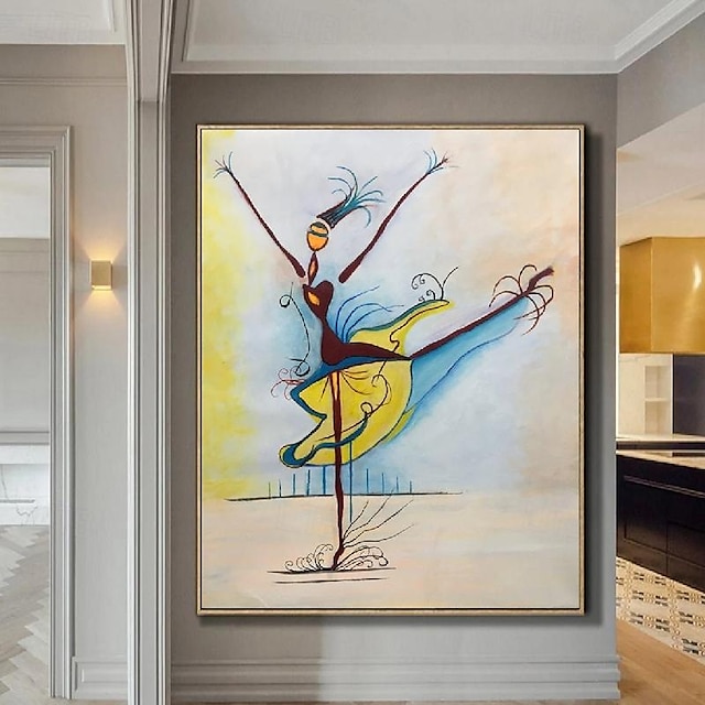  Handmade Abstract figurative painting on canvas Wall Art ballet dancer oil painting and acrylic opainting Dancing Story Modern art Abstract oil painting