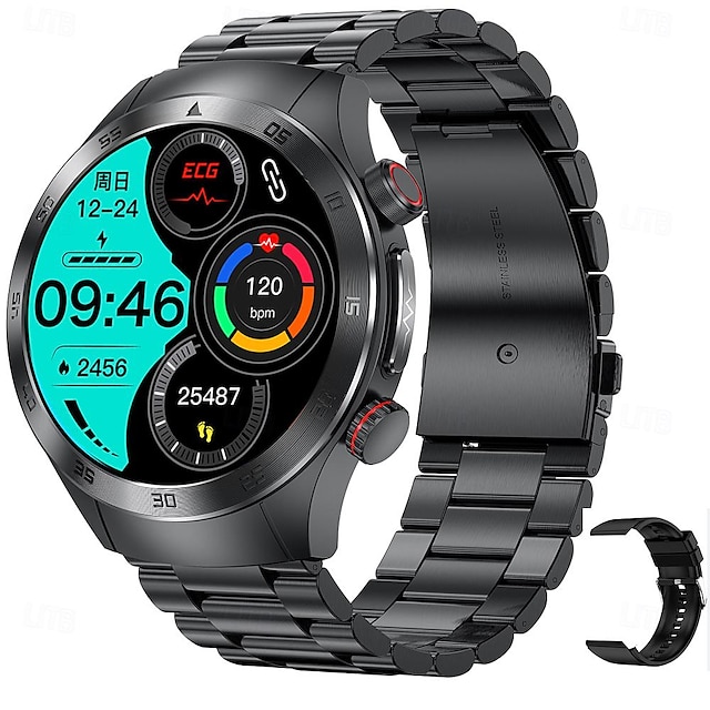  2024 New Laser Physiotherapy Blood Glucose Smart Health Watch Fitness Running Watch Bluetooth Temperature Monitoring Pedometer Compatible with Android iOS Women Men IP67 Waterproof