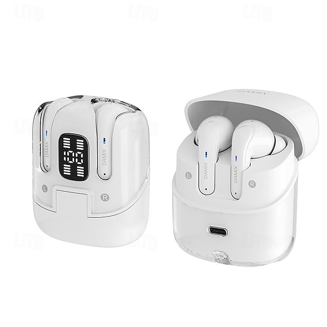  2 Pares de 4 Pacotes de Fones de Ouvido Sem Fio Bluetooth 5.3 Earbuds 68ms Baixa Latência 13mm Driver HIFI Fones de Ouvido com 4 Microfones ENC Chamada HD Semi-in-ear