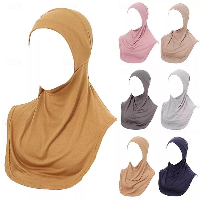  blød indre kasket kvinder hijab motorhjelm wrap turban kasket undertørklæde muslim stretchy