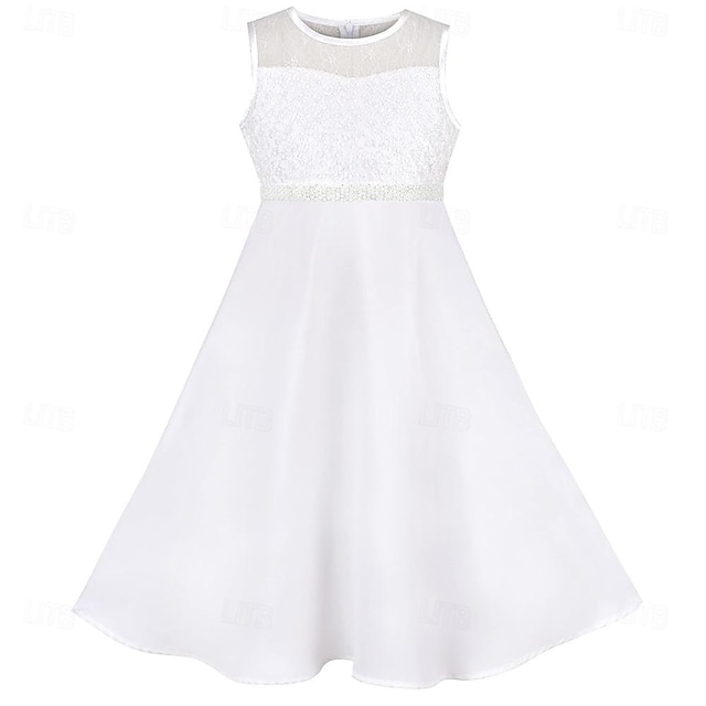  Sunny Fashion Girls Dress Rhinestone Chiffon Bridesmaid Dance Ball Maxi Gown