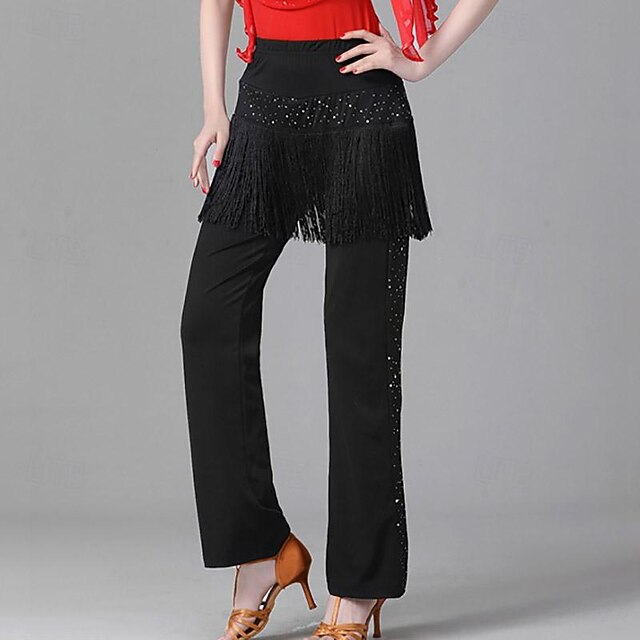 Ballroom Dance Pants Split Solid Women's