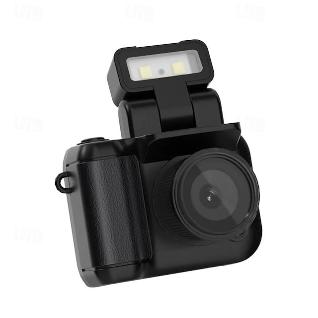  Nueva mini cámara cmos estilo monorreflex con lámpara de flash y base de batería, grabadora de vídeo portátil dv 1080p con pantalla lcd