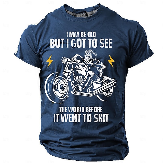  男性用 グラフィック Tシャツ 半袖 Tシャツ 3Dプリント クルーネック シャツ 日常 デザイナー レトリ／ヴィンテージ スポーツ・アウトドア 祝日 お出かけ ブラック ブルー グリーン 春夏 衣類 S M L XL XXL XXXL