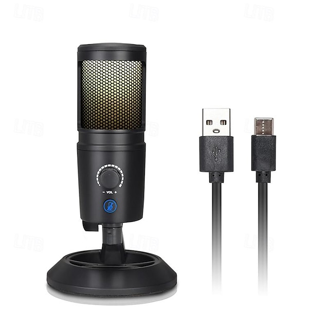  Новый конденсаторный USB-микрофон для игр, ПК, компьютерный микрофон для записи потоковой передачи