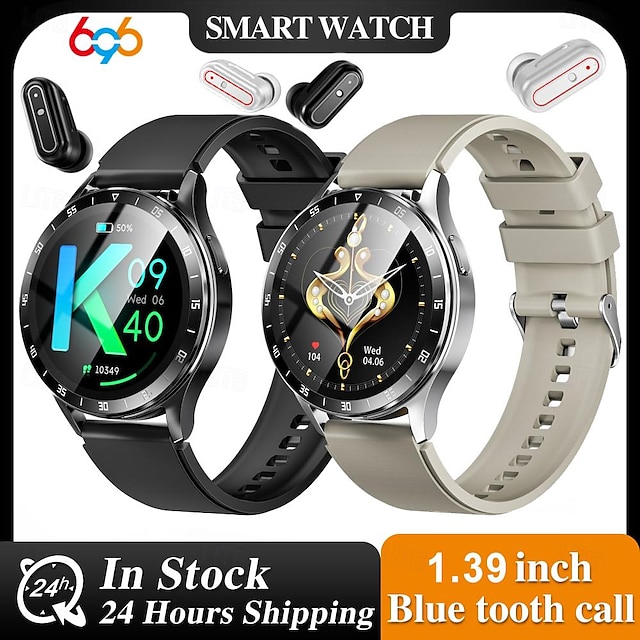  696 SX10 Smart Watch 1.39 inch Smartwatch Fitness Running Watch Bluetooth Pedometer Call Reminder Sleep Tracker Compatible with Android iOS Men Hands-Free Calls Message Reminder Step Tracker IP 67