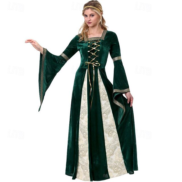 Medieval Renaissance Celtic Dress Fantasy Costume Witch Elven Fancy Dress Women's Celtic Fantasy Royal Halloween Carnival Masquerade LARP Adults Dress Headwear4