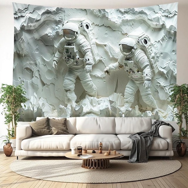 Astronautes en relief tapisserie suspendue art mural grande tapisserie décor mural photographie toile de fond couverture rideau maison chambre salon décoration