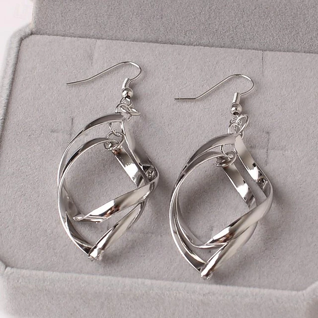 1 Pair Drop Earrings For Women's Party Evening Gift Date Alloy Fancy Fashion 6
