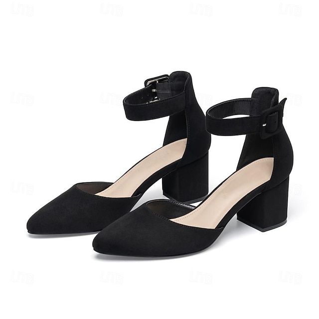  Pentru femei Tocuri Sandale Pantofi rochie Cizme Stripper Pantofi Augmentare Înălțime Birou Zilnic Pantofi de domnișoară de onoare Cataramă Toc Îndesat Vârf ascuțit Modă Clasic minimalism Plimbare