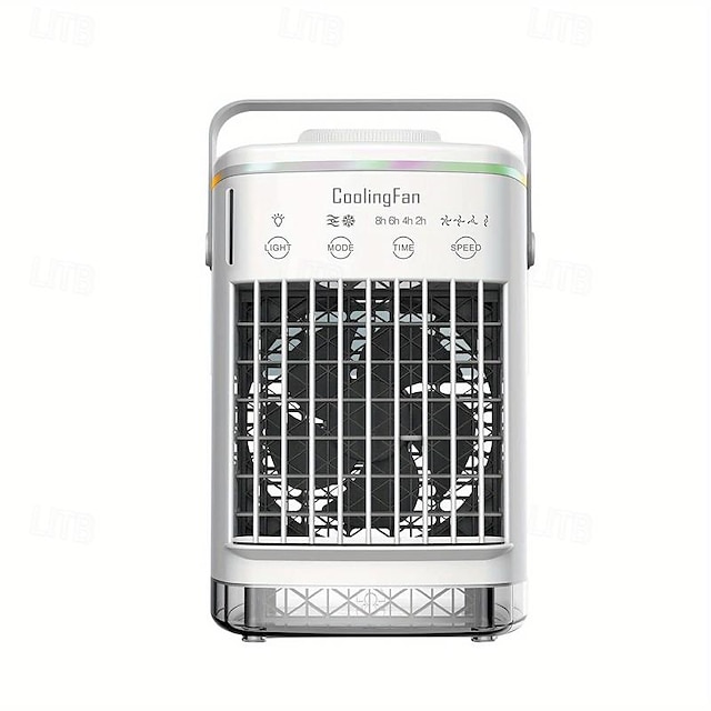  ventilatore per raffreddamento dell'aria per spazio personale con funzione di nebulizzazione - mini ventilatore da tavolo USB con 3 velocità del vento per viaggi in camera da letto e ufficio -