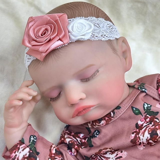  18 inch Reborn Doll Baby & Toddler Toy Reborn Toddler Doll Doll Reborn Baby Doll Baby Baby Girl Reborn Baby Doll Newborn lifelike Gift Hand Made Non Toxic Vinyl W-001 with Clothes and Accessories for
