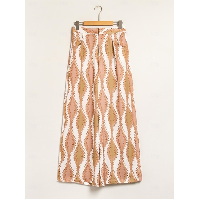  calça comprida de cetim com bolso reto