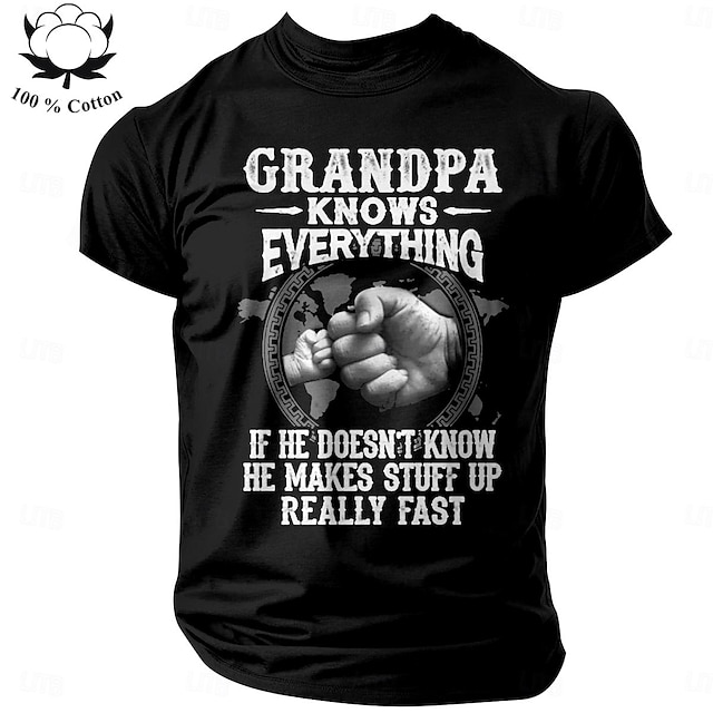  apák napi nagypapa férfi grafika 100% pamut ing vintage ing rövid ujjú kényelmes póló nyári divattervezői ruha