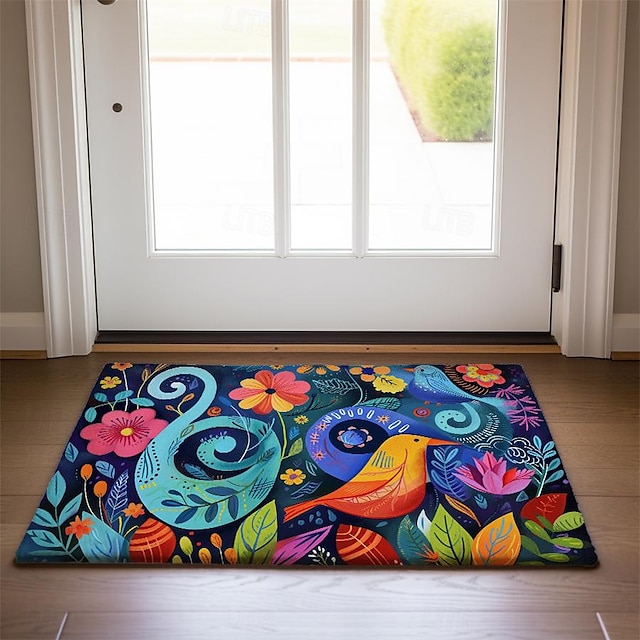  naïeve kunst deurmat keuken mat vloermat antislip gebied tapijt oliebestendig tapijt binnen buiten mat slaapkamer decor badkamer mat entree entree tapijt