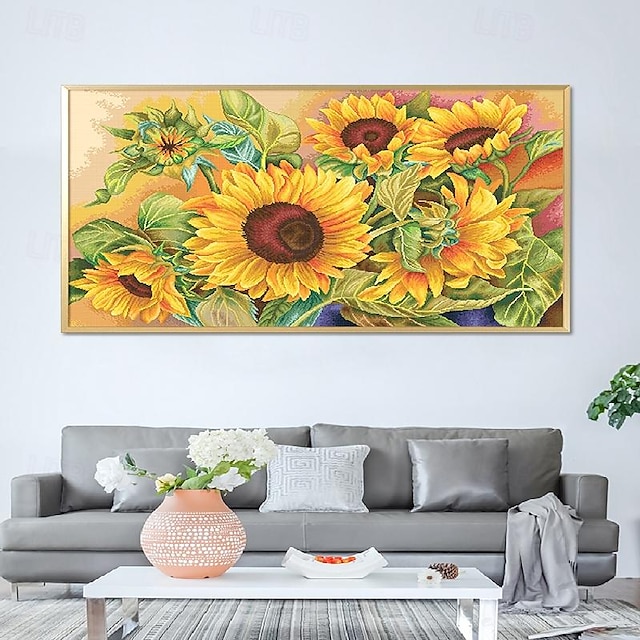  ręcznie malowane na płótnie obraz olejny słonecznika kwiat sztuki malowania ręcznie malowane abstrakcyjny krajobraz tekstura obraz olejny sadzenie słonecznika malarstwo ścienne lampki nocne malowanie