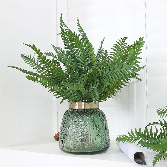  3pcs/set Artificial Evergreen Grass in a Persian-style Vase - Perfect Tabletop Decoration for Indoors and Outdoors, Ideal for DIY Landscape Designs, Plastic Plant Decor, Vase not Included.