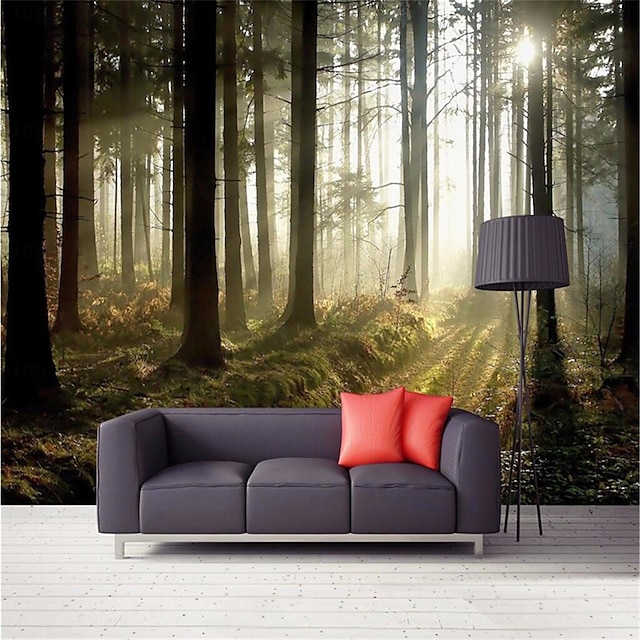  Cool Wallpapers Forest Wallpaper Wall Mural Wall Sticker Covering Print Peel and Stick Removable Self Adhesive Secret Forest PVC / Vinyl Home Decor