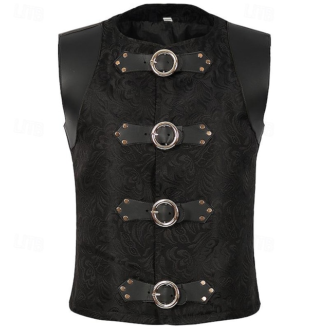  Retro Vintage Mittelalterlich Renaissance Weste Prinz Edelmann Herren Halloween Karneval Maskerade LARP Karneval von Venedig Erwachsene