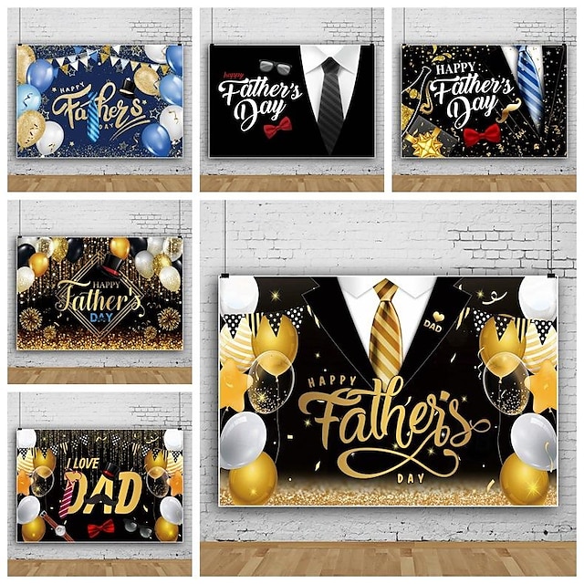  Wandteppich zum Aufhängen, Motiv: „Happy Father's Day“, großer Wandteppich, Wanddeko, Fotohintergrund, Decke, Vorhang, Heim, Schlafzimmer, Wohnzimmer, Dekoration