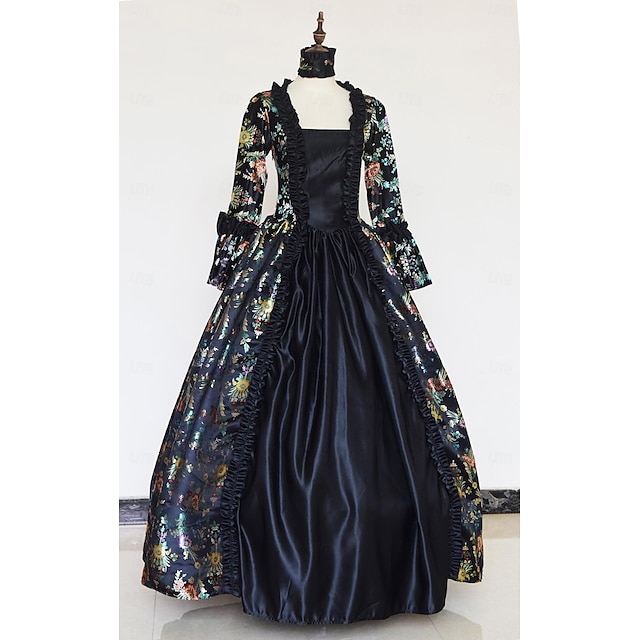  Vestido de baile rococó feminino do século XVIII, princesa maria antonietta, vestido de férias renascentista vitoriano rococó