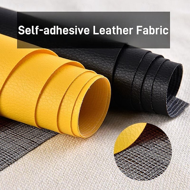  Self-Adhesive Leather Refinisher Cuttable Sofa Repair 200cm 79inch Total Length