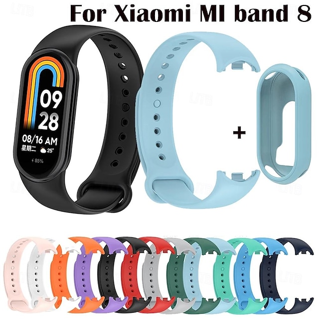  Smartwatch-Armband kompatibel mit Xiaomi Mi Band 8, Smartwatch-Armband, stoßfestes Sportarmband, Ersatzarmband für Xiaomi Smart Band 8