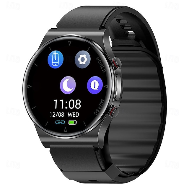  696 P70 Smart Watch 1.32 inch Smart Band Fitness Bracelet Bluetooth ECG+PPG Temperature Monitoring Pedometer Compatible with Android iOS Men Message Reminder IP 67 43mm Watch Case