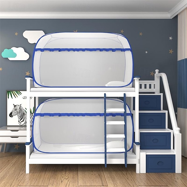  myggnett for køyeseng å gå av og på sengen øke plass alt inkludert myggnett for seng enkel døråpning studentmyggnett
