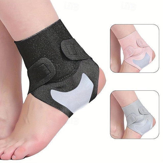  1pc One Size Adjustable Ankle Brace-Breathable Ankle Support With Silicone-Neoprene Ankle And Heel Stabilizer-foot Sleeve For Men And Women - For Sports, Running, Fitness, Volleyball and Basketball