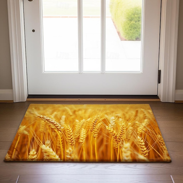  Orelhas de trigo capacho antiderrapante à prova de óleo tapete interior ao ar livre decoração do quarto tapete do banheiro tapete de entrada porta